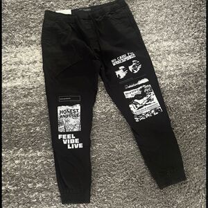 NWT Zara Jogger Waist Printed Pants